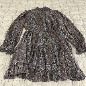 Aqua brand party dress! Flare, size S, polyester,5%metallic,like new!